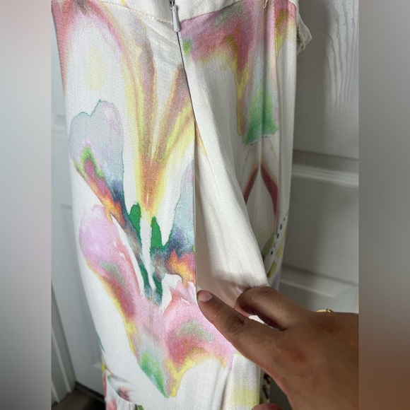 Free People watercolor Maxi Dress Sz 10 - Picture 6 of 15